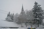 Zimní pohled na kostel